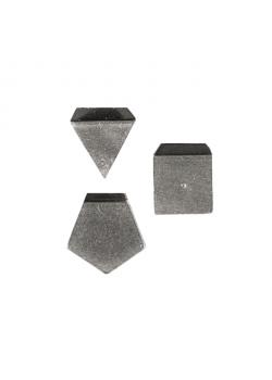 Controlegewicht E 2 - 1 mg tot 500 mg - plaatvormig - aluminium of nieuw zilver