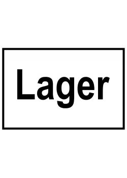 Zufahrts und Zutrittsschild "Lager"