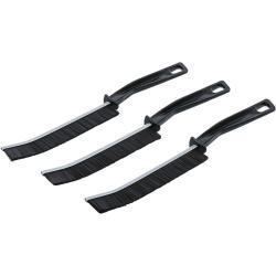 Lot de brosses de nettoyage d'angle &agrave; poils durs - Longueur 230 mm - 3 pi&egrave;ces