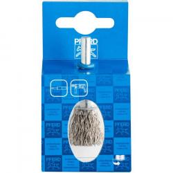 Brocha - PFERD - sin nudo, con mango - de acero inoxidable - longitud total 65 mm - longitud del filamento 22 mm - brocha Ø 15 mm - vaso Ø 16 mm - material del filamento Ø 0,35 mm