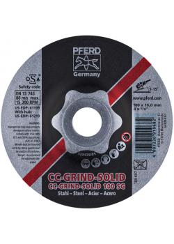 Slipeskive - PFERD - CC-Grind®-SOLID - for stål - integrert glassfiberbærerplate - PU 10 stk - pris per PU
