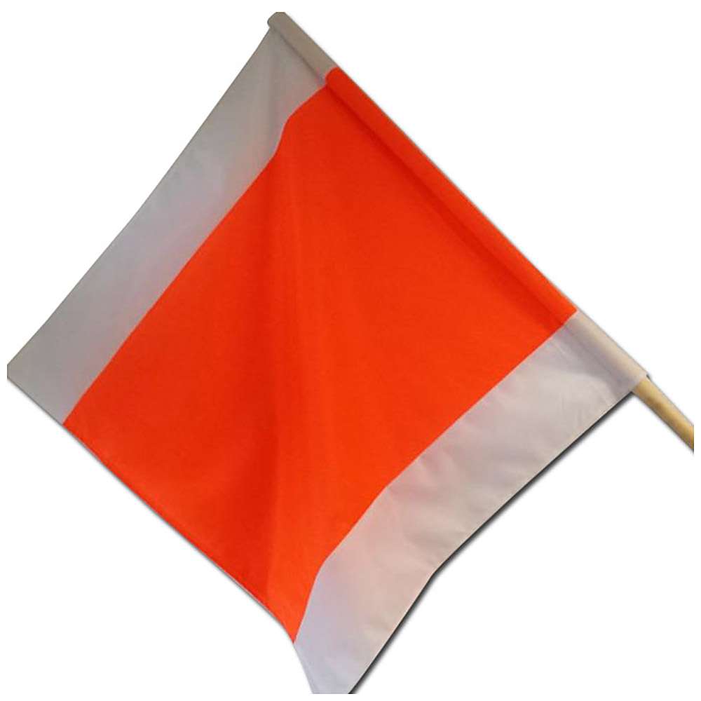 Waarschuwingsvlag met houten steel
