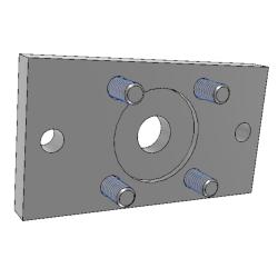 Flangia SMC CQ-F - per cilindri compatti CQ2 - per pistoni con diametro da 12 a 100 mm - Prezzo al pezzo