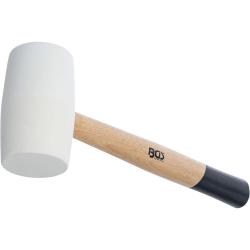 Martello di gomma - manico in legno di hickory - testa bianca - &Oslash; testa 64 mm - peso della testa 750 g