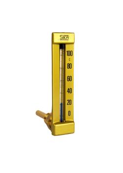 Machinethermometer WBZ - messing - aansluitschroefdraad 1/2" - hoek 90° - dompelbuislengte 100 mm