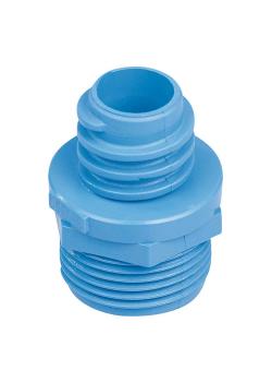 Schroefdraadadapter 3/4" - Kautex buiten - PP - blauw