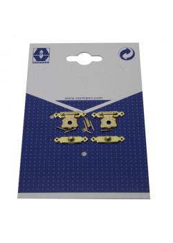 Cierre de caja - latonado - 25 x15 mm - incl. clavos - PU 10 unidades - precio por PU