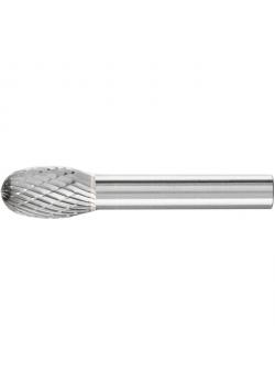 Frässtift - PFERD - Hartmetall - Schaft-Ø 8 mm - Tropfenform - Zahnung 3 PLUS und 4