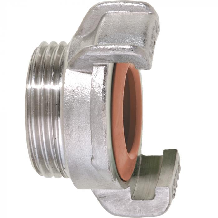 GEKA® plus Gewindestück EK - für Trinkwasser - mit Außengewinde - G 1/2 bis G 1 Zoll - Edelstahl - max. 40 bar - Preis per Stück