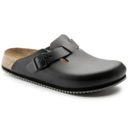 Birkenstock - Boston SL Träsko - Naturligt Läder - Svart - Smal - Storlekar 35 till 48 - Pris per par
