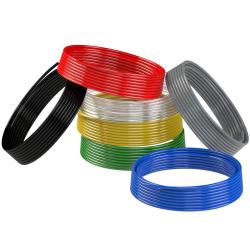 Polyuretanslang - r&ouml;d - ytterdiameter 4 till 12 mm - v&auml;ggtjocklek 1 till 1,5 mm - PN 7 till 16 bar - l&auml;ngd 25 m - pris per rulle