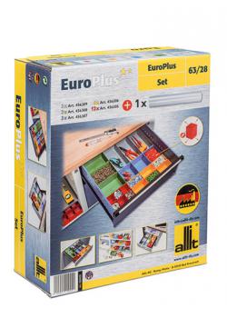 Bytte sett EuroPlus Set 63/22 - med 21 innsatsbokser og en antislipemat