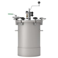 SATA Materialdruckbeh&auml;lter 45 - Doppeldruckminderer - Handr&uuml;hrwerk -  f&uuml;r materialgespeiste SATA Lackierpistolen - Preis per St&uuml;ck