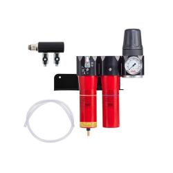 SATA Filter 544 - 2 stufiger Sinter-Feinfilter - Druckregler - Abgangsmodul (2x 1/4" Außengewinde)