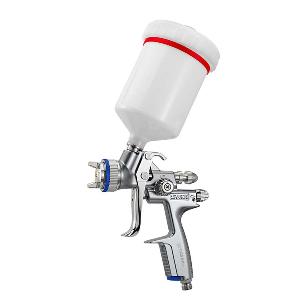 SATAjet 1000 B RP - Lackierpistole - 0,6 l QCC Kunststoff Fließbecher - mit Drehgelenk - für Maler, Tischler und Industrie