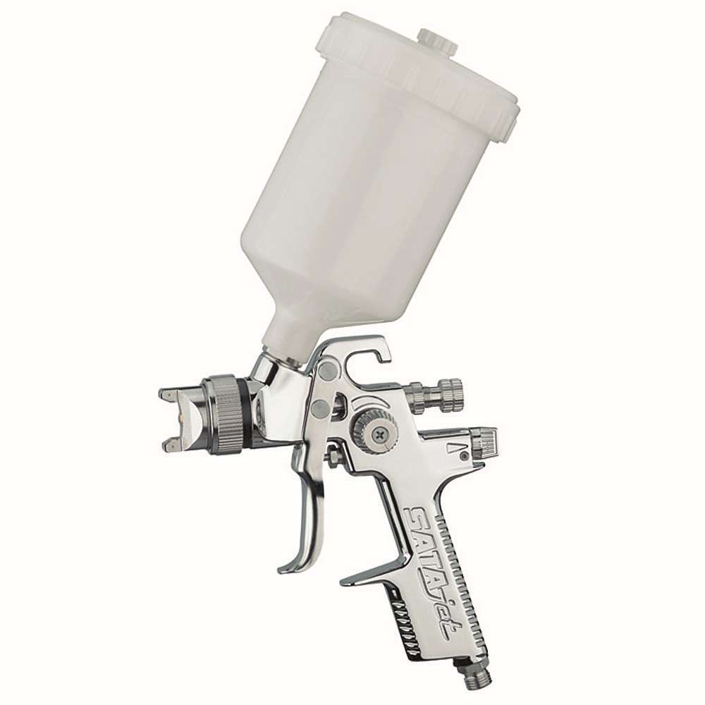SATAjet B - Lackierpistole  - 0,6 l QCC Kunststoff Fließbecher - mit Drehgelenk - für Maler, Tischler und Industrie