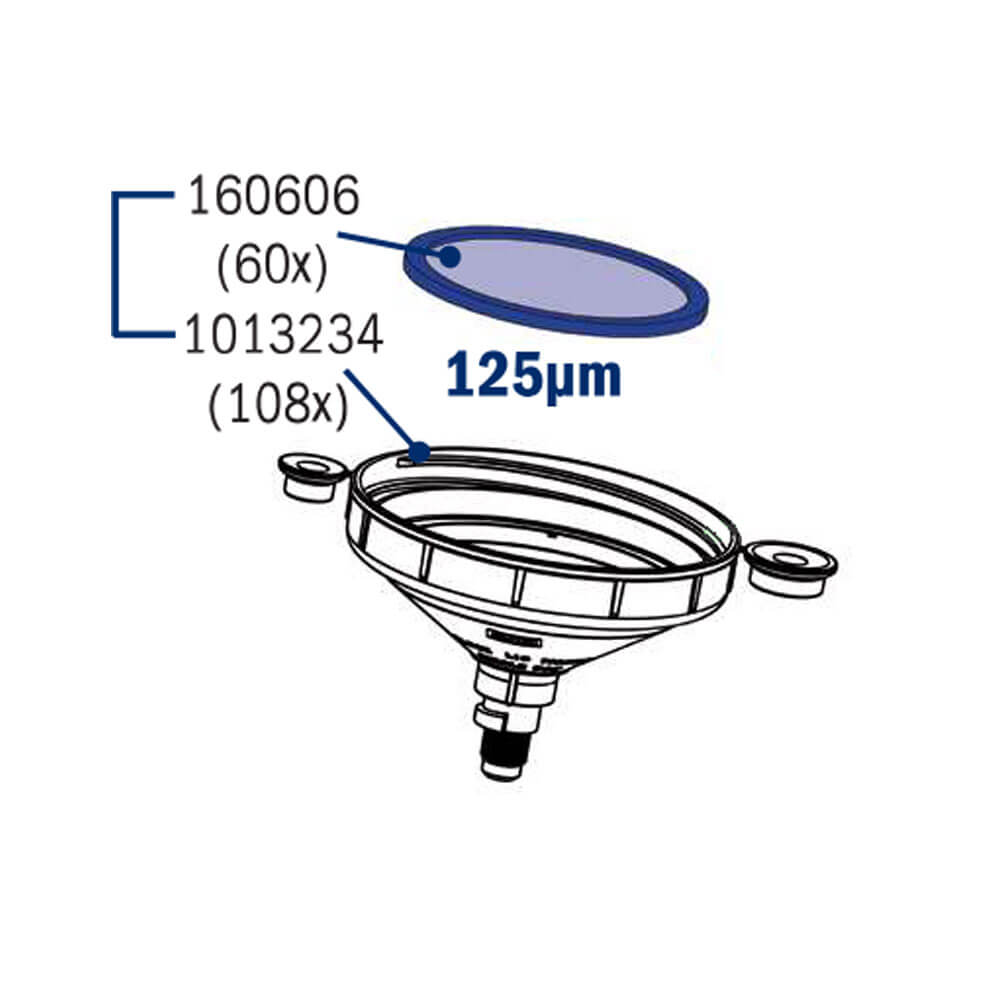 Ersatzteile für SATA RPS 0,3 l - Ersatzdeckel oder Ersatz-Flachsieb - Preis per VE