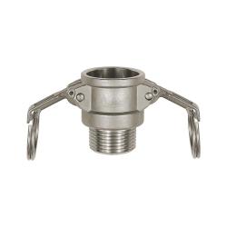 Camlock enchufe rápido - tipo B - AG R 1" - para clavija Ø 37 mm - PN 16 bar - acero inoxidable 1.4401