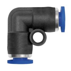 L-kobling, Blue Series mini - Slange ytre diameter 3 til 6 mm - Arbeidstrykk -0,95 til 10 bar - Plast/Forniklet messing - Pris per stykk