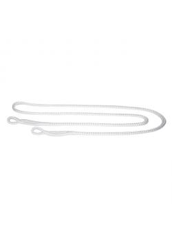 Cordon de naissance avec 2 boucles - tressé - 190 cm - blanc