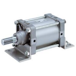 CDS2BTF pneumatisk cylinder - dubbelverkande - enkelsidig kolvst&aring;ng - grundutf&ouml;rande - med magnet