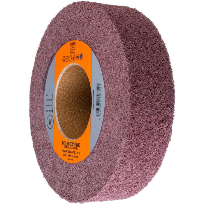 PFERD POLINOX-compacte slijpschijf PNK - korund/siliciumcarbide - buiten-ø 200 mm - boring-ø 76,2 mm - korrelgrootte grof tot fijn - uitvoering zacht tot extra hard