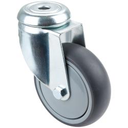 Kraftiga l&auml;nkhjul - bakh&aring;l - termoplasthjul - hjuldiameter 100 mm - totalh&ouml;jd 135 mm - lastkapacitet 100 kg - pris per styck