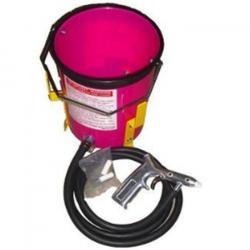 Injector-vrijstraalapparaat - 11 l kunststof reservoir - min. 350 l/min luchtcapaciteit - eenvoudig straalpistool