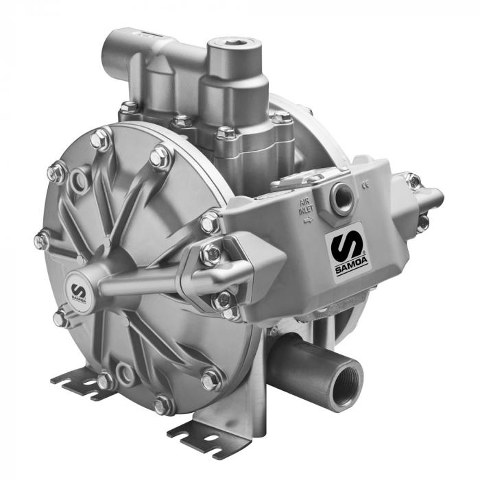 SAMOA membraanpomp DP200 - behuizing aluminium - diverse membranen - diverse kogels - debiet 200 l/min - 1" BSP
