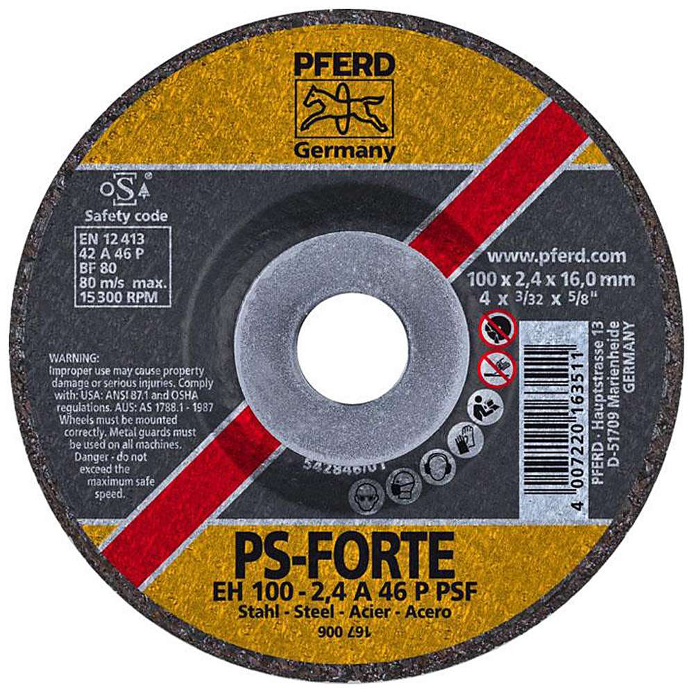Disco de corte - PFERD - para acero, fundición, etc. - Dureza P - ejecución con manivela - PU 25 unidades - precio por PU