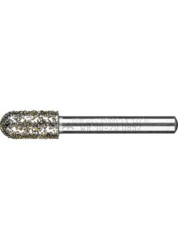 PFERD diamantslijpstift  voor grijs en sferoïdaal gietijzer - ronde rolvorm WR - korrelgrootte D 852 - buiten-ø 20 tot 30 mm - schacht-ø 6 en 8 mm