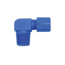 Haakse schroefverbinding, vast - POM - PN 0 tot 10 bar - R 1/8" AG - voor slang-Ø 6/4 mm - prijs per stuk