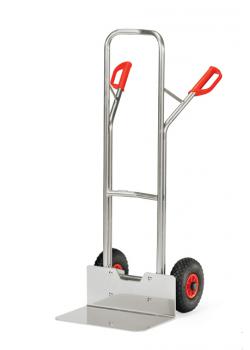 Carretilla de aluminio - 200 kg - altura 1300 mm - cuchara ancha