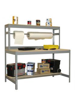 Workbench BT-4 - høyde 1440 x dybde 750 mm - benkeplate MDF - med stang