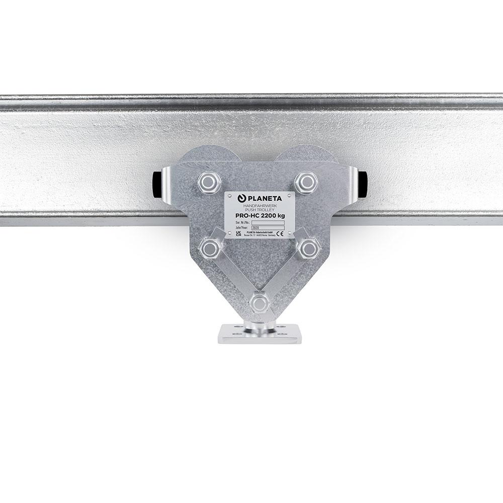 Scharnierend rolonderstel PRO-HC - verzinkt staal - draagvermogen 1100 tot 5500 kg - flensbreedte 55 tot 310 mm