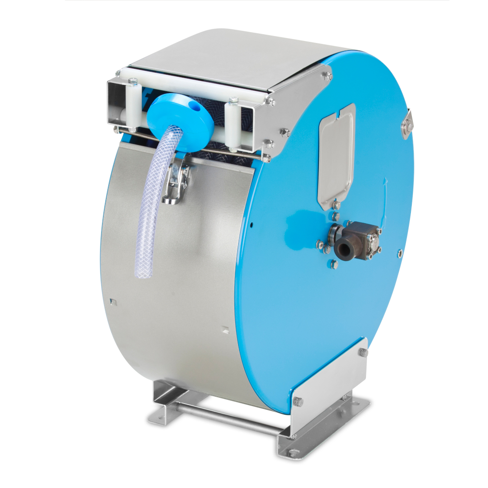 Schlauchaufroller PST20/12 - automatischer Federrückzug - Stahl oder Edelstahl - DN 12 mm (1/2") - max. 17 m Schlauch