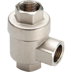 Soupape de purge rapide - Laiton nickel&eacute; - Filetage G 1" - Pression de service 1 &agrave; 10 bars - Prix &agrave; l'unit&eacute;