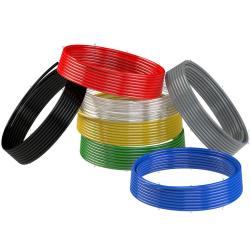 Polyuretanslang - gul - ytterdiameter 4 till 12 mm - v&auml;ggtjocklek 1 till 1,5 mm - PN 7 till 16 bar - l&auml;ngd 25 m - pris per rulle