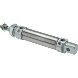 Cilindro circolare - doppio effetto - alluminio anodizzato - ISO 6432 - pistone 16 mm - corsa 160 mm