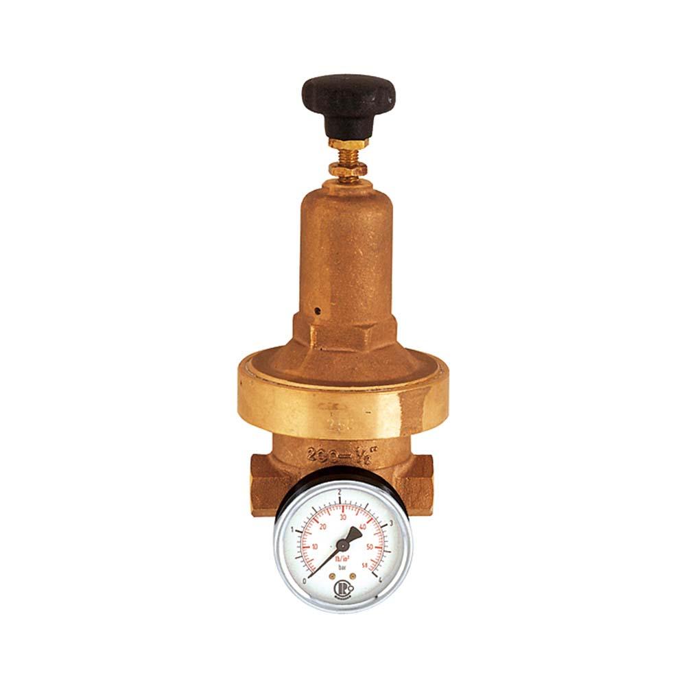 Regulator ciśnienia - DRV 250 - Tłoczony mosiądz - G 3/8 do G 1/2 - DN 10 do 15 - Cena za sztukę