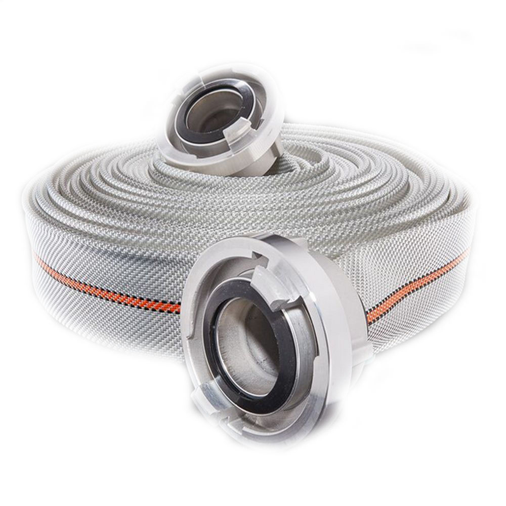 Manguera contra incendios titanio 3F DIN 14811 - diámetro interior de 25 a 110 mm - 12 a 16 bar - con racores de presión - precio por rollo