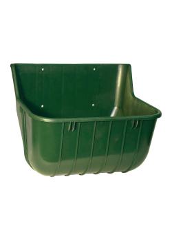 Mangeoire - plastique - sans rebord de protection - capacité 15 l - vert