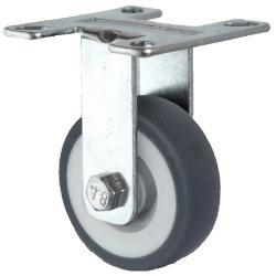 Ruota fissa per apparecchi CASCOO - Serie P2T2 - Ruota in materiale termoplastico - &Oslash; della ruota da 50 a 120 mm - Altezza totale da 73 a 160 mm - Portata da 50 a 100 kg - Prezzo al pezzo