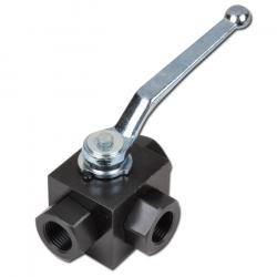 Hogedruk kogelkraan - verzinkt staal - L-boring - AG G 1/4" - DN 6 - PN 0 tot 500