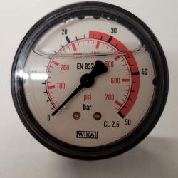 Manómetro - para motobomba Comet MC 25 - 25 bar - Conexión trasera R ¼" - Precio por unidad