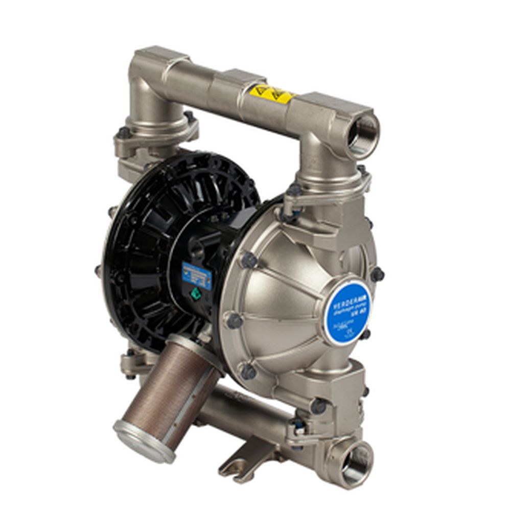 Bomba neumática de membrana Verder A40 - carcasa de acero inoxidable - 440 l/min - 8,4 bar