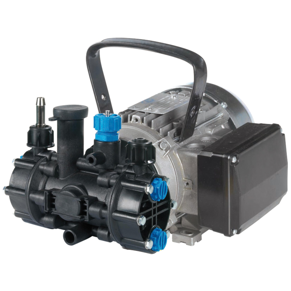 Pompes &agrave; membrane MC 18 - avec moteur &eacute;lectrique, c&acirc;ble et fiche - 230 V ou 400 V -  corps en polyamide - 11,9 l/min - 15 bars