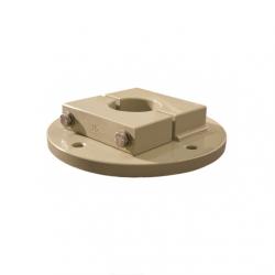 Bride de serrage - polypropyl&egrave;ne - pour conteneurs IBC - cercle de per&ccedil;age &agrave; 4 trous - &Oslash; du cercle de per&ccedil;age 110 mm - &Oslash; de la bride 140 mm - Prix &agrave; l'unit&eacute;