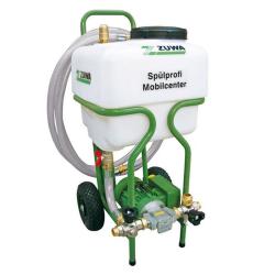 Skylling profesjonell Mobilcenter 90/55 - maks. 90 l / min - maks. 5 bar - 230 V motor - 55 l beholder - med flerfunksjons kraner