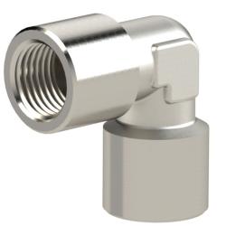 Angle fitting &ndash; nickel-plated brass &ndash; G internal thread &ndash; SW 10 to 30 &ndash; PN max. 60 bar &ndash; price per piece
